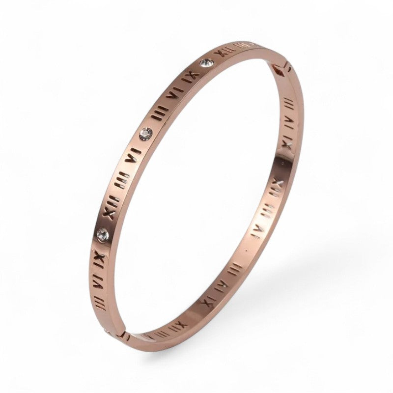 Amnesia Jewellery |Gold Plated Stainless Steel A Moment In Time Bangle