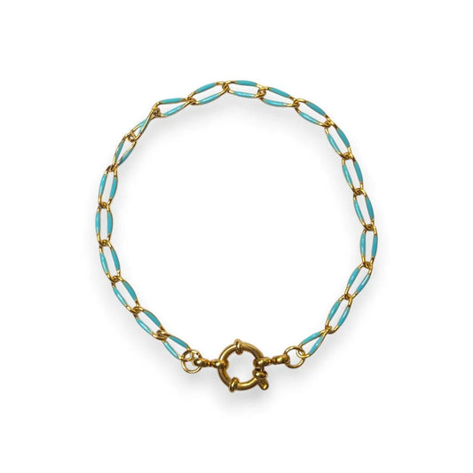 Amnesia Jewellery | Gold Plated Stainless Steel Demi Paperclip Chain Bracelet
