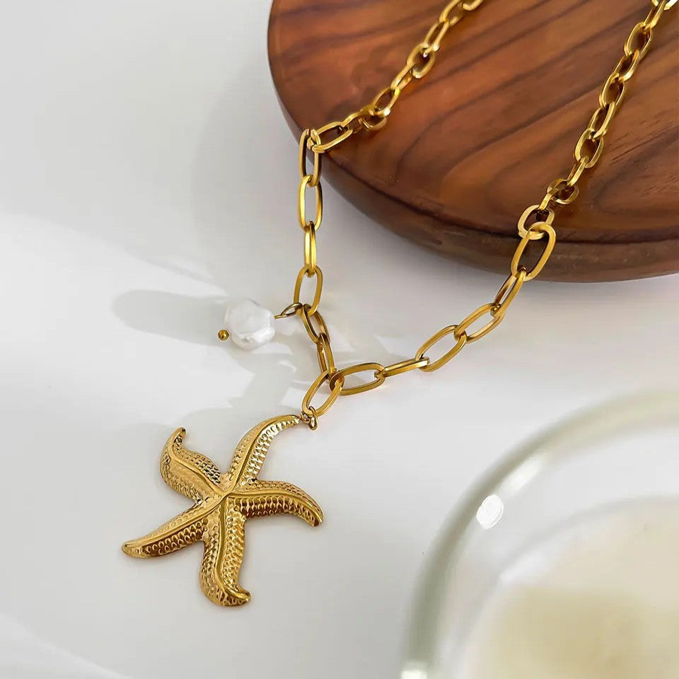 Amnesia Jewellery | Gold Plated Stainless Steel Mara Ocean Necklace
