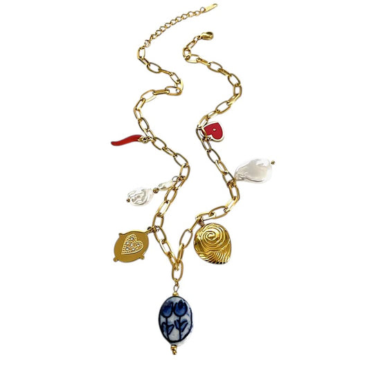 Amelia Paperclip Pendant Necklace