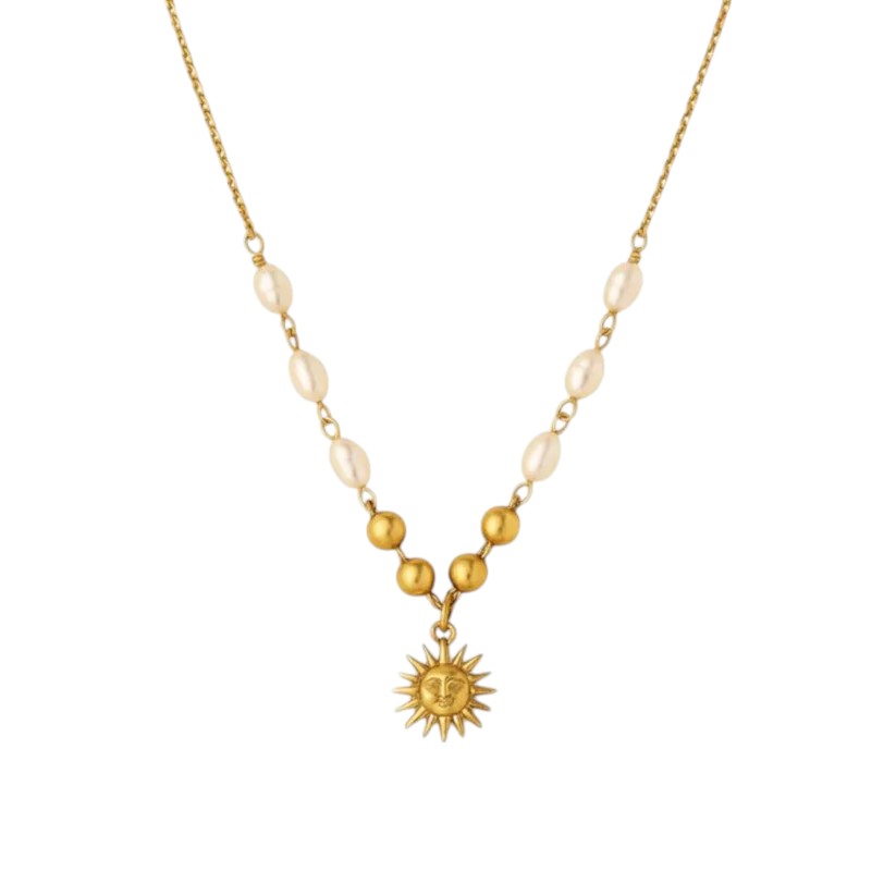 Sunburst Pearl Necklace