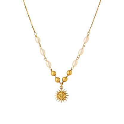 Sunburst Pearl Necklace