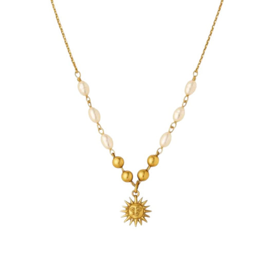 Sunburst Pearl Necklace